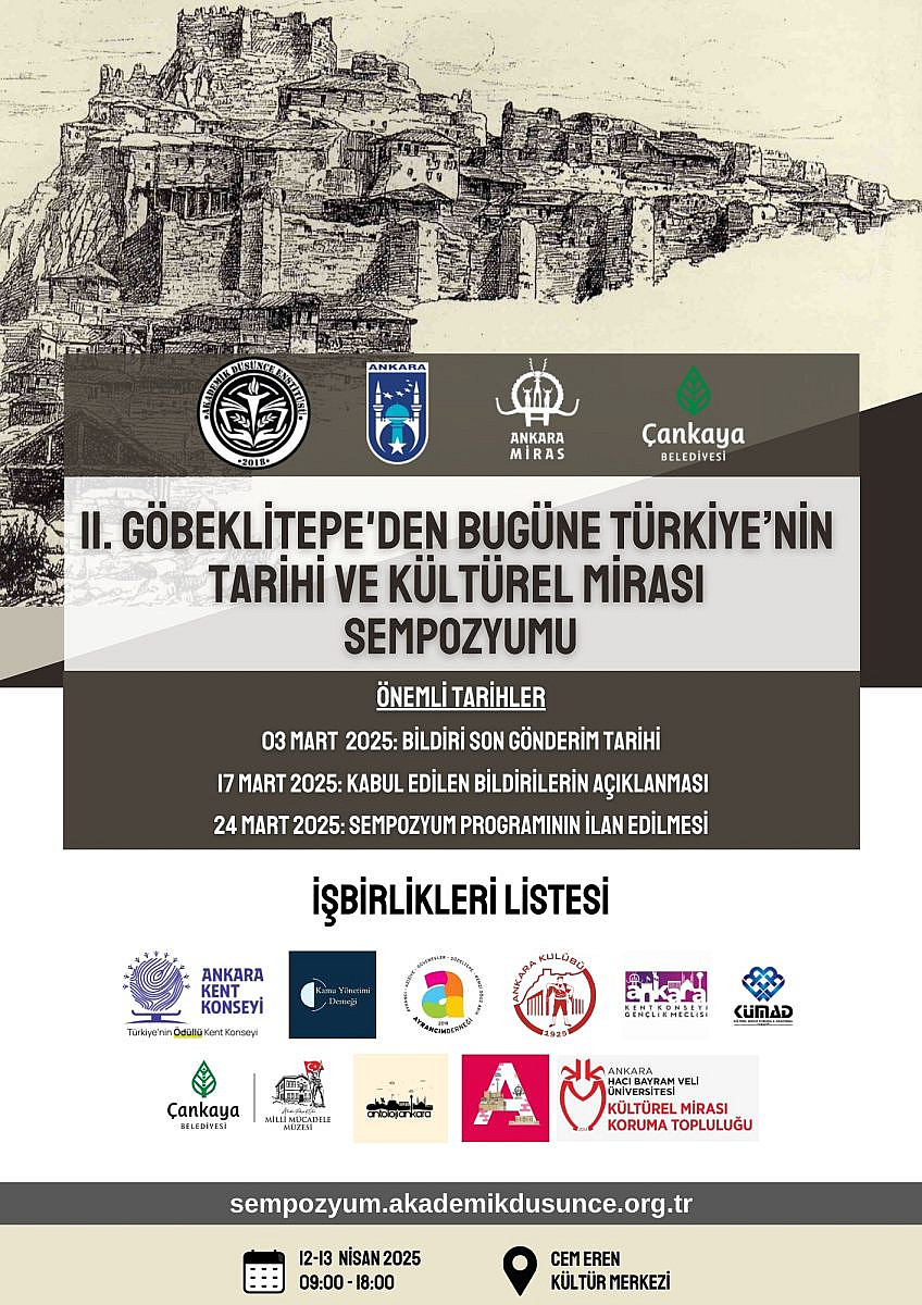 Afis-848x1200 II. Göbeklitepe’den Bugüne Türkiye'nin Tarihi ve Kültürel Mirası Sempozyumu  